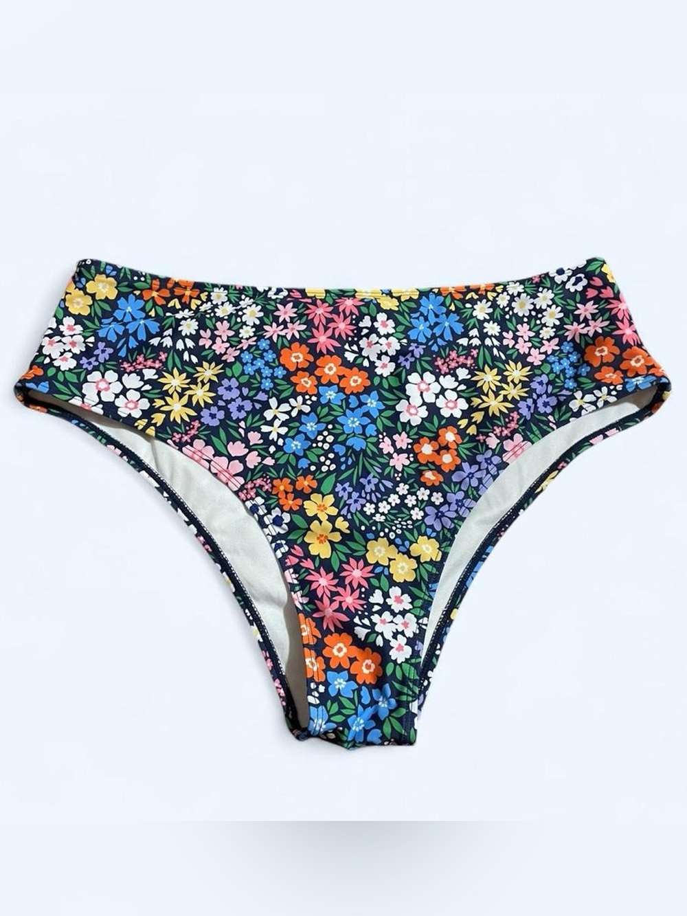 SHEIN Multicolor Floral High-Cut Bikini Bottom